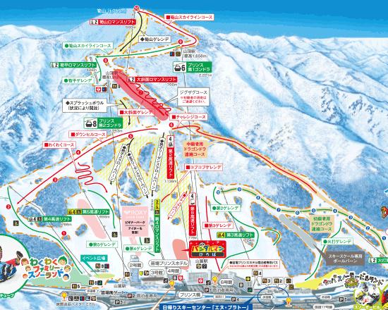 苗場スキー場のゲレンデマップ