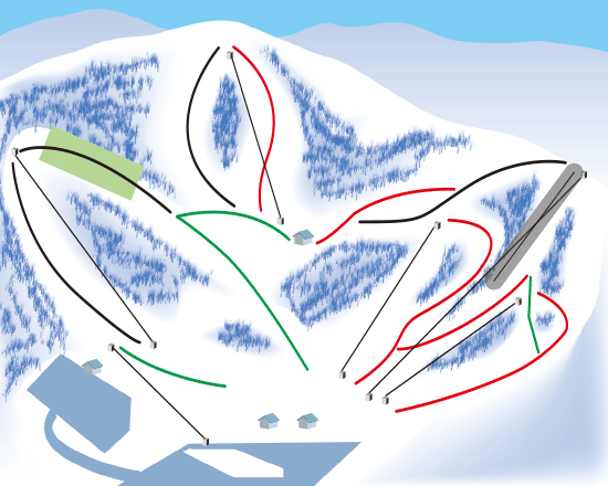 星野リゾート猫魔スキー場のゲレンデマップ