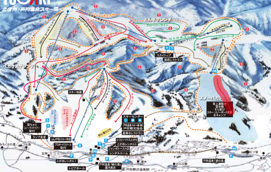 戸狩温泉スキー場のゲレンデマップ
